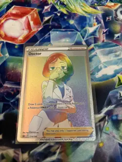 Doctor 214/198 Chilling Reign NM Full Art Secret Rainbow Rare Pokemon Card - Image 1