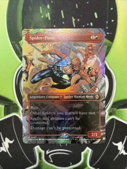 MTG Spider-Punk 0207 FOIL Borderless Rare - MTG Marvel Spider-Man NM - Image 1