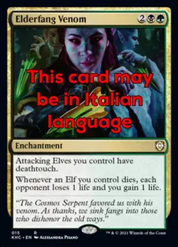 MTG ELDERFANG VENOM ENGLISH EXC - VELENO DI ZANNANTICA - KHC - MAGIC - Image 1