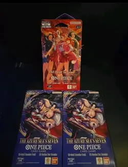 Eb-03 And One Piece TCG: The Azure Sea's Seven Sleeved Booster OP-14 x2 English - Image 1
