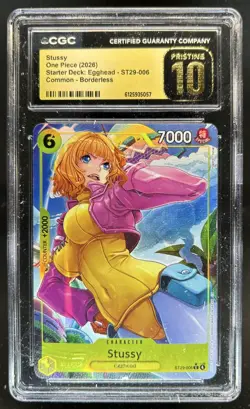 22026 One Piece Stussy Starter Deck Egghead Borderless #ST29-006 CGC 10 Pristine - Image 1