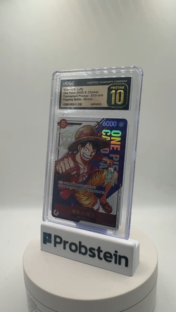 2025 One Piece Chinese Flagship Battle Winner #014 Monkey D. Luffy CGC 10 PRIST - Image 2