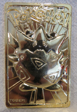 Burger King Nintendo Pokemon Togepi 23K Gold Plated Card w/PokeBall Case 1999 - Image 3