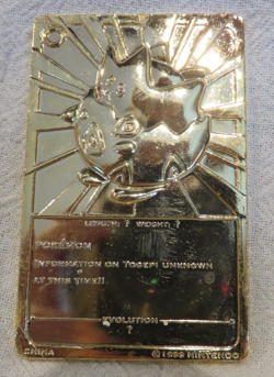 Burger King Nintendo Pokemon Togepi 23K Gold Plated Card w/PokeBall Case 1999 - Image 4