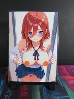 Miku Nakano Quintuplets Custom Art Card NM Anime Sexy Waifu Collectible - Image 1