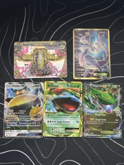 Pokemon Foil Card Lot - Bronzong BREAK, Mewtwo EX, Snorlax GX, Rayquaza EX - Image 1