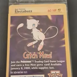 Pokemon Sealed Electabuzz Promo Card Catch Mew 2000 Wizards of the Coast - Image 1