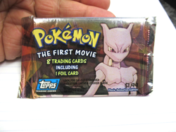 Pokemon the First Movie Topps Trading Cards Booster Pack Sealed Blue Logo - Image 1