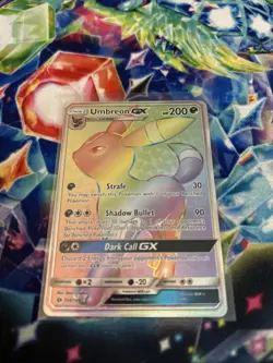 Pokemon TCG Umbreon GX 154/149 Secret Rare Rainbow Holo Card Sun & Moon Base - Image 1