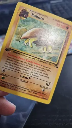 Kabuto Common 1st Edition Fossil 50/62 HP Pokemon Card - Image 4