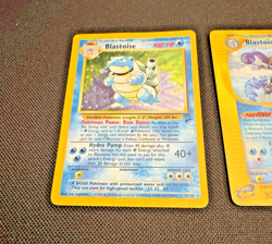 Pokemon Cards Blastoise Lot of 2 some Halo vintage #12 see photos - Image 5