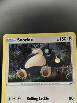 Cosmo Holo Snorlax 140/202 (Mew Tail Swirl) - Pokemon Sword Shield Base Card MP - Image 1