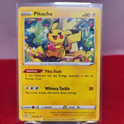Pikachu 052/196 Lost Origin Pokemon Card NM : FREE SHIPPING, TCG, CUTE GIFT. - Image 2