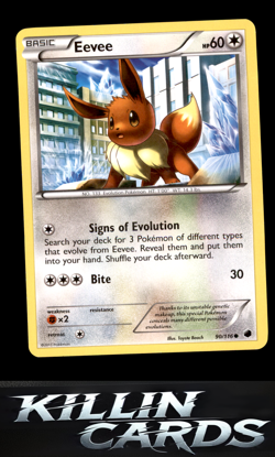 Eevee (90) 90/116 Pokemon Common Plasma Freeze Card NM - Image 1