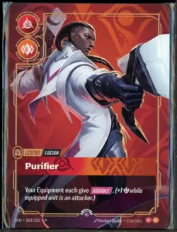 Riftbound League of Legends Lucian Tournament Prize Metal Card 1 of 35 SSP - Image 1