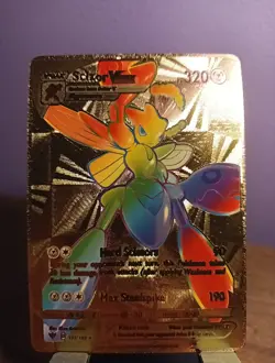 Scizor VMAX 193/189 Rainbow HP320 Gold Foil Fan Art Display Card - Image 1