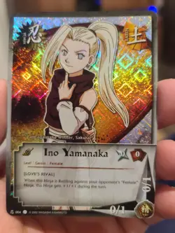 Naruto Collectible Card Game, Ino Yamanaka 004 CCG 2002, Diamond Foil Holo Rare - Image 1