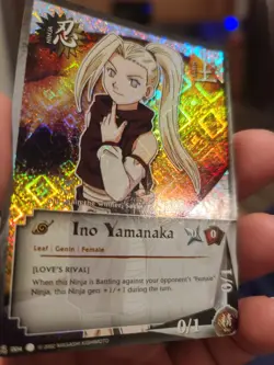 Naruto Collectible Card Game, Ino Yamanaka 004 CCG 2002, Diamond Foil Holo Rare - Image 2
