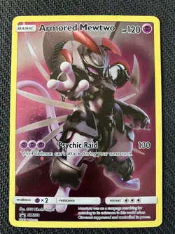 Pokemon TCG Armored Mewtwo Sun Moon SM228 Holo Promo Card - Image 1