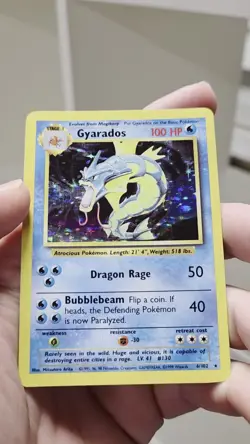 Gyarados Holo Rare 6/102 Unlimited Base Set 1999 Vintage TCG Card NM/LP - Image 2