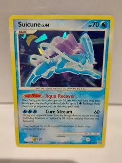 Pokemon Suicune Lv. 44 Shatter Glass Holo Rare 19/137 Card - Image 1