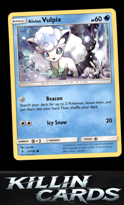 Alolan Vulpix 21/145 Pokemon Common SM - Guardians Rising Card LP - Image 1