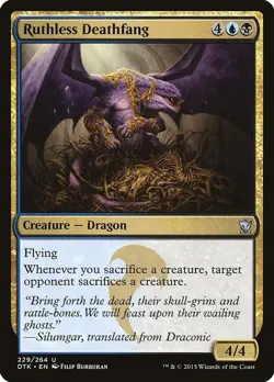 MTG Ruthless Deathfang - Dragons of Tarkir (DTK) NM UC #229 - Image 1