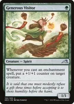 MTG Generous Visitor - Kamigawa: Neon Dynasty (NEO) NM UC #185 - Image 1