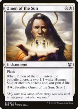 MTG Omen of the Sun - Theros Beyond Death (THB) LP #30 - Image 1