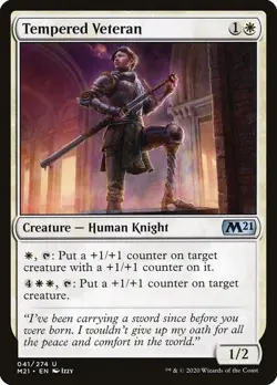 MTG Tempered Veteran - Core Set 2021 (M21) NM #41 - Image 1
