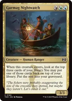 MTG Gurmag Nightwatch - Tarkir: Dragonstorm (TDM) Common NM #190 - Image 1