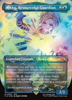 Rikku, Resourceful Guardian - Chocobo Track Foil - Borderless - Commander: Final - Image 1