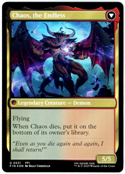 Garland, Knight of Cornelia / Chaos, the Endless (Foil) 0221 - Final Fantasy MTG - Image 2