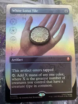 White Lotus Tile MTG Borderless FOIL - Image 1