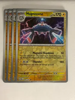 Pokemon TCG Obsidian Flames 4x Playset Reverse Holographic Magnezone 065/197 NM - Image 1