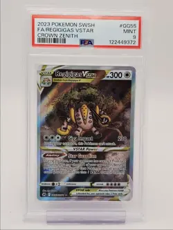 REGIGIGAS VSTAR 2023 POKEMON CROWN ZENITH GALARIAN GALLERY GG55 PSA 9 Q6600 - Image 1