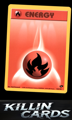 Fire Energy 128/132 Pokemon Common Gym Challenge Card LP - Image 1