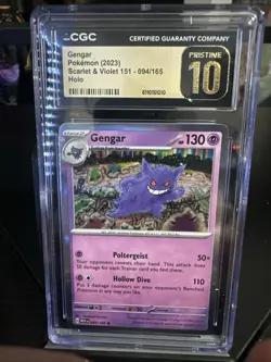 Gengar Pokemon 2023 Scarlet And Violet 151 –#094/165 Holo Pristine 10 - Image 1
