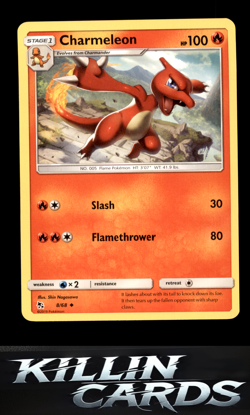 Charmeleon 8/68 Pokemon Uncommon Hidden Fates Card NM - Image 1