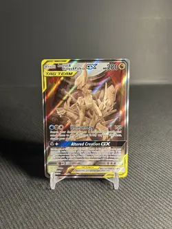 Pokemon TCG Arceus & Dialga & Palkia GX 221/236 Cosmic Eclipse Alternate Art MP - Image 1