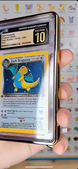 Dark Dragonite 1st edition holo CGC PRISTINE LOW POP Rare Pokemon Card - Image 3