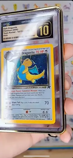Dark Dragonite 1st edition holo CGC PRISTINE LOW POP Rare Pokemon Card - Image 5