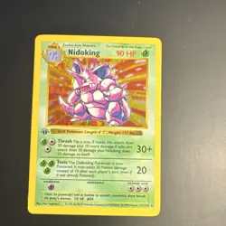 Pokemon TCG Nidoking holo shadowless 1st edition base set 11/102 - Image 1