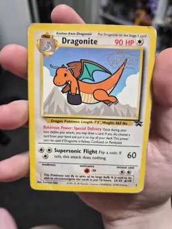 Dragonite Black Star Promo Card #5 WOTC WB Pokemon First Movie Card - MP - Image 1