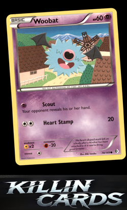 Woobat 70/149 Pokemon Common Boundaries Crossed Card NM - Image 1