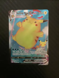 Pokemon TCG Surfing Pikachu VMAX Celebrations 009/025 Holo Ultra Rare NM - Image 1