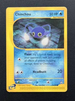 Chinchou 70/147 Common Aquapolis Pokemon Card - Image 1