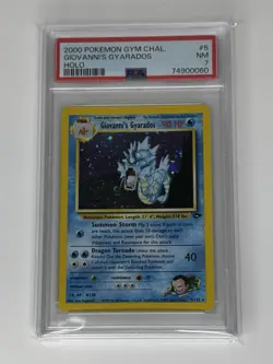 Pokemon TCG Giovanni's Gyarados Holo 5/132 Gym Challenge Wotc Rare PSA 7 - NM - Image 1
