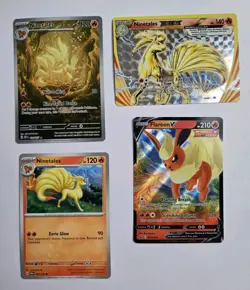 2023 Pokemon NINETALES Obsidian Flames 199/197 fire type lot with 2016 NINETALES - Image 1