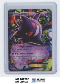 2014 Pokemon XY - Phantom Forces Gengar-EX #34/119 - Image 1